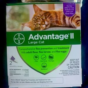 Advantage II for cats over 9lbs ONE MONTH SUPPLY Flea Prevention and Treatment